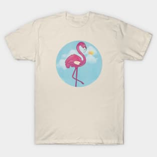 Flamingo in the blue sky T-Shirt